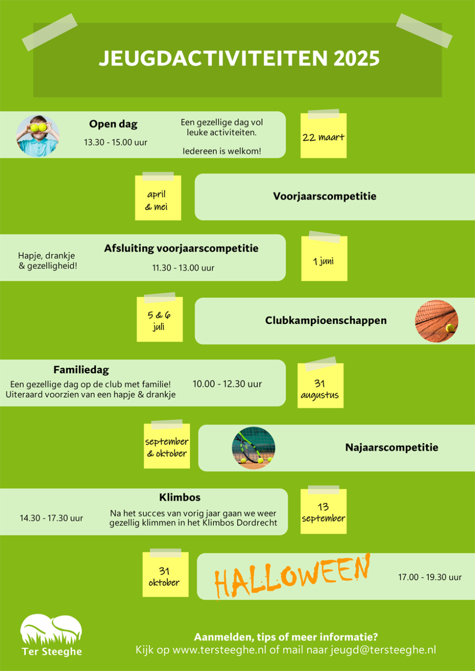 Jeugd activiteitenkalender