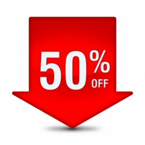 50% korting 50% korting